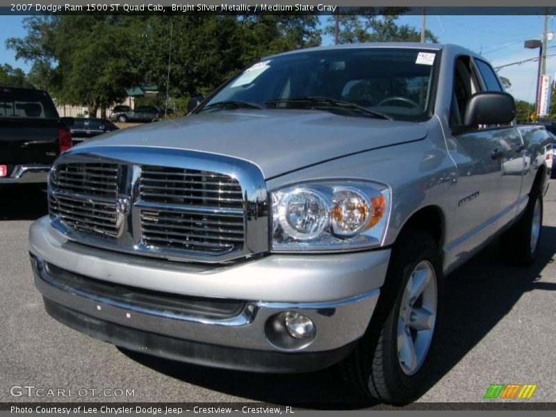 Bright Silver Metallic / Medium Slate Gray 2007 Dodge Ram 1500 ST Quad Cab