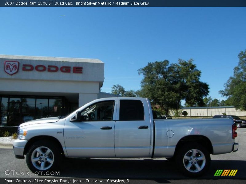 Bright Silver Metallic / Medium Slate Gray 2007 Dodge Ram 1500 ST Quad Cab