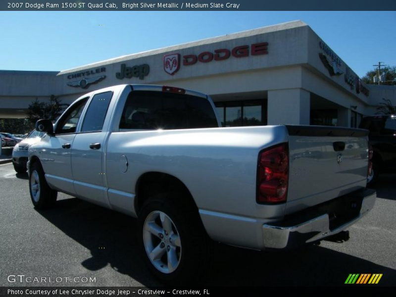 Bright Silver Metallic / Medium Slate Gray 2007 Dodge Ram 1500 ST Quad Cab