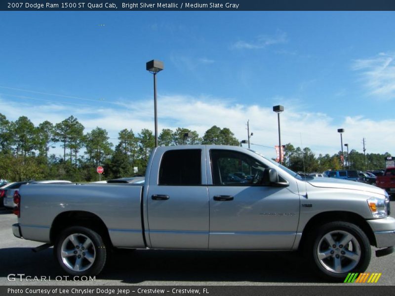 Bright Silver Metallic / Medium Slate Gray 2007 Dodge Ram 1500 ST Quad Cab