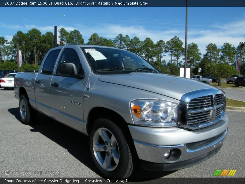 Bright Silver Metallic / Medium Slate Gray 2007 Dodge Ram 1500 ST Quad Cab