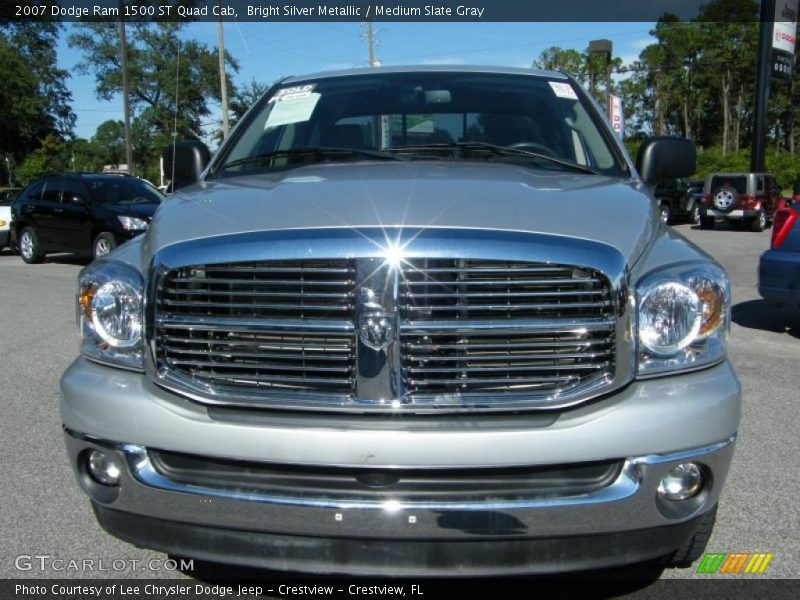 Bright Silver Metallic / Medium Slate Gray 2007 Dodge Ram 1500 ST Quad Cab