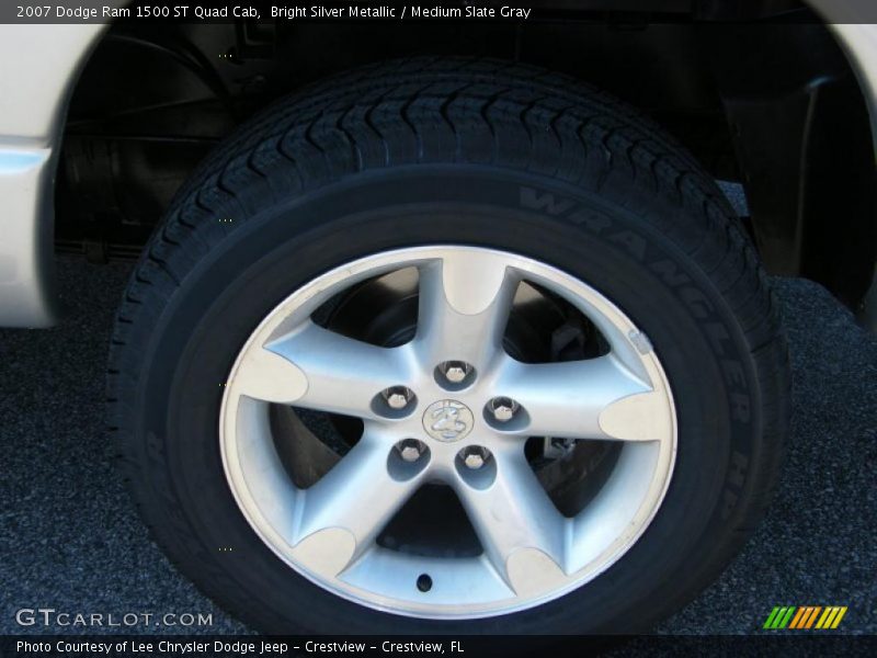 Bright Silver Metallic / Medium Slate Gray 2007 Dodge Ram 1500 ST Quad Cab