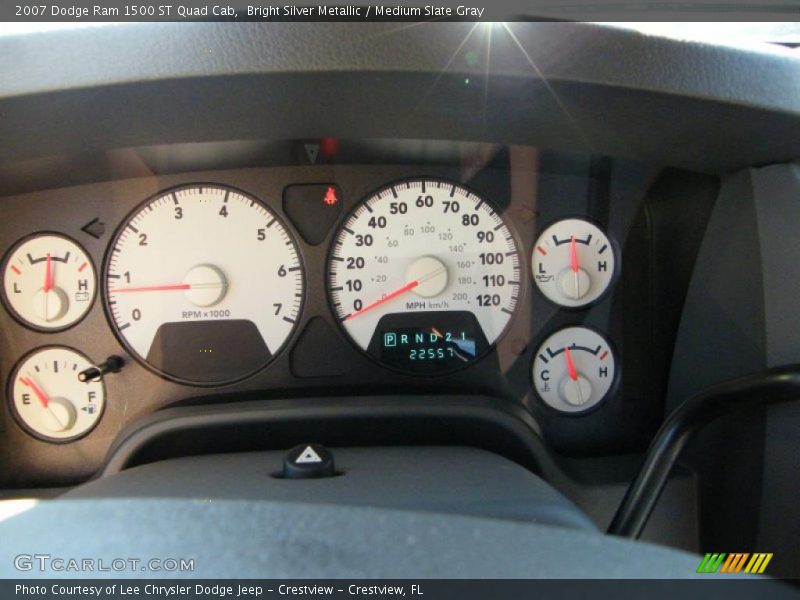 Bright Silver Metallic / Medium Slate Gray 2007 Dodge Ram 1500 ST Quad Cab