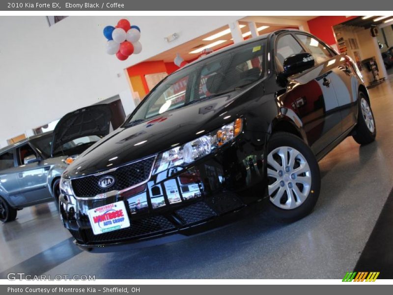 Ebony Black / Coffee 2010 Kia Forte EX