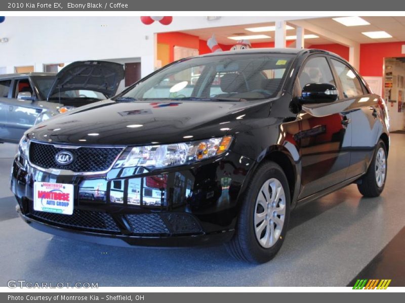 Ebony Black / Coffee 2010 Kia Forte EX