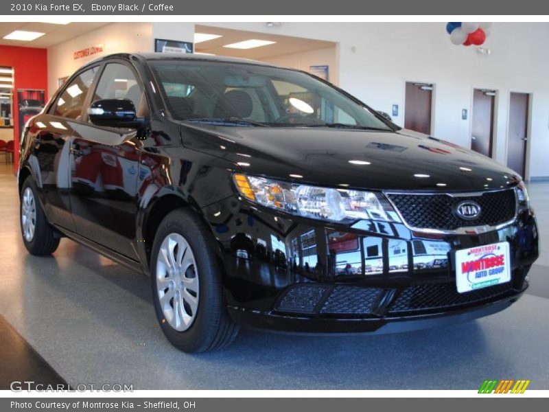 Ebony Black / Coffee 2010 Kia Forte EX