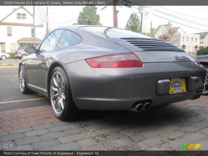 Meteor Grey Metallic / Black 2008 Porsche 911 Carrera 4S Coupe