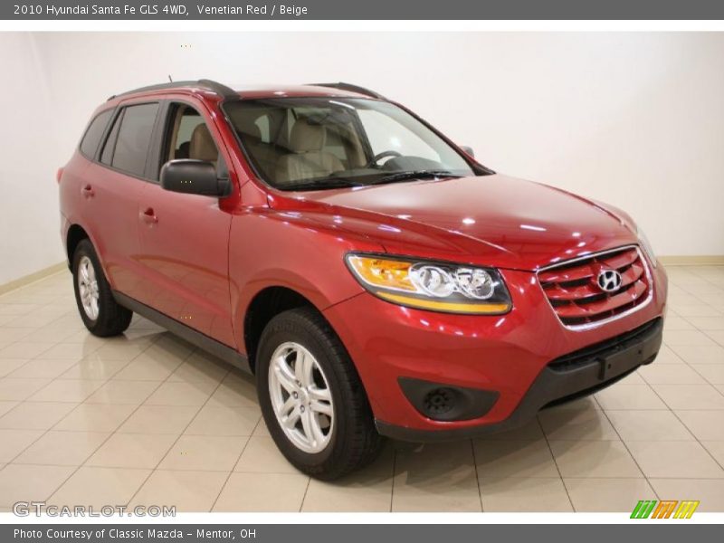 Venetian Red / Beige 2010 Hyundai Santa Fe GLS 4WD