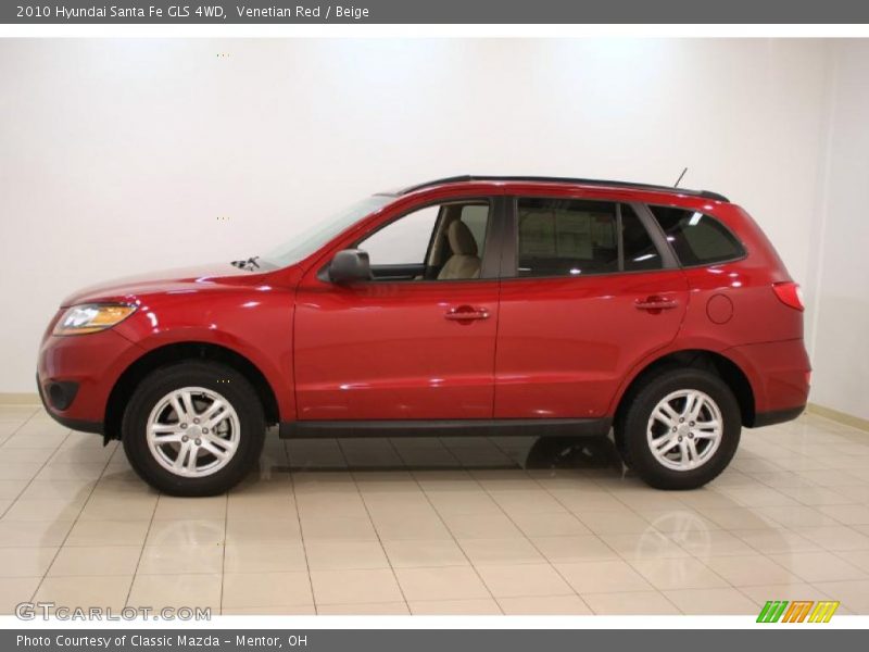 Venetian Red / Beige 2010 Hyundai Santa Fe GLS 4WD