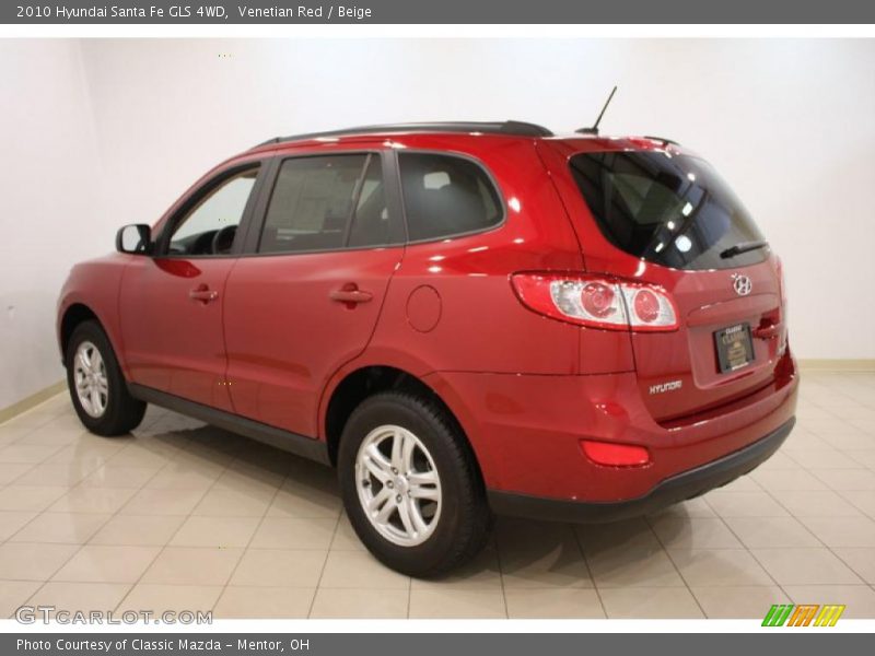 Venetian Red / Beige 2010 Hyundai Santa Fe GLS 4WD