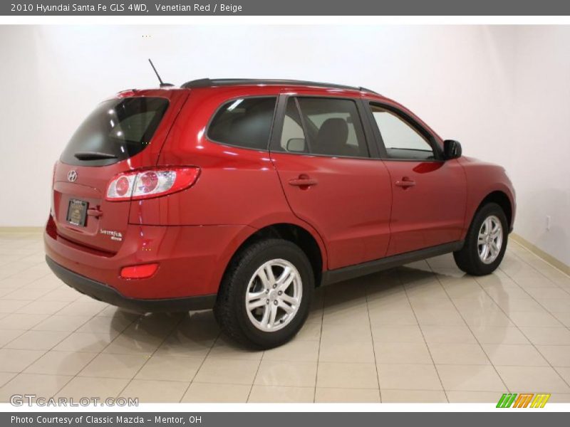 Venetian Red / Beige 2010 Hyundai Santa Fe GLS 4WD