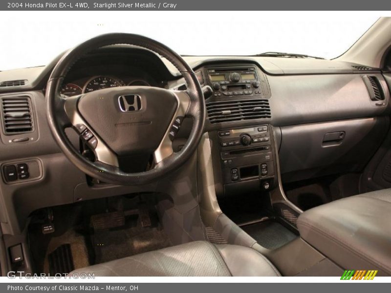Starlight Silver Metallic / Gray 2004 Honda Pilot EX-L 4WD
