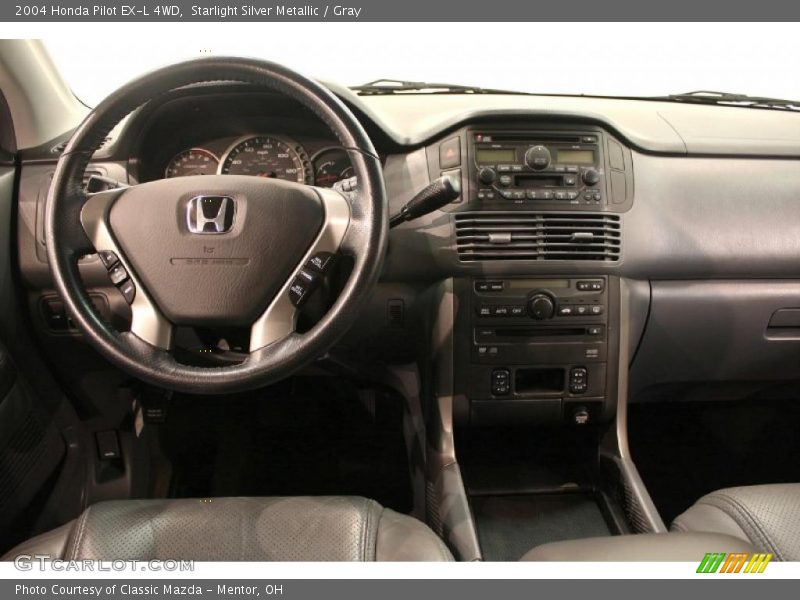 Starlight Silver Metallic / Gray 2004 Honda Pilot EX-L 4WD