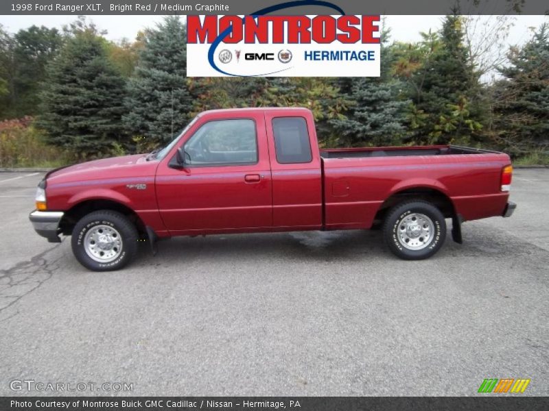 Bright Red / Medium Graphite 1998 Ford Ranger XLT