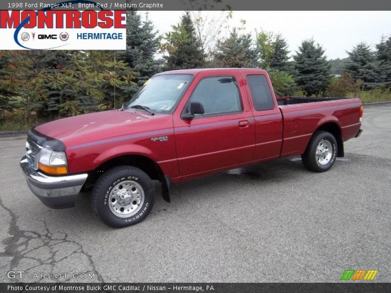 Bright Red / Medium Graphite 1998 Ford Ranger XLT