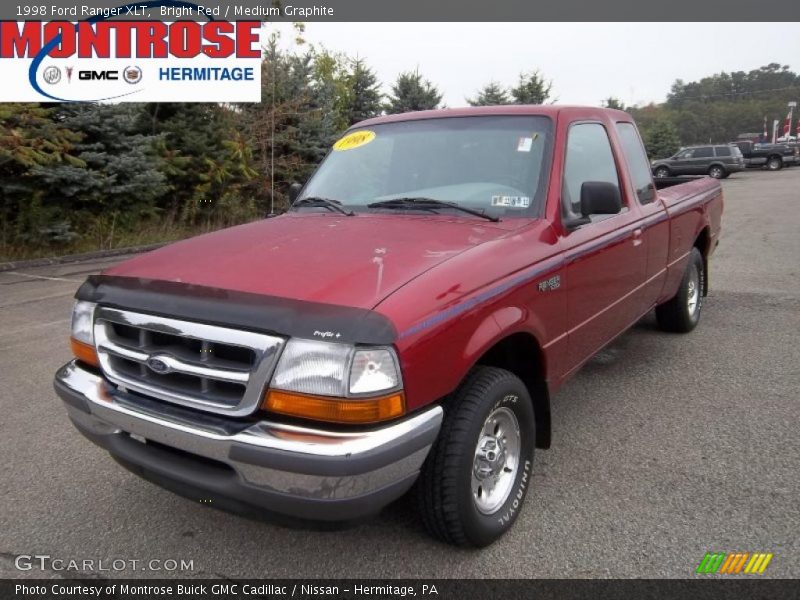 Bright Red / Medium Graphite 1998 Ford Ranger XLT