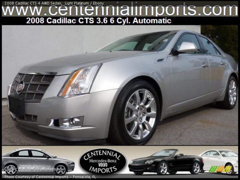 Light Platinum / Ebony 2008 Cadillac CTS 4 AWD Sedan