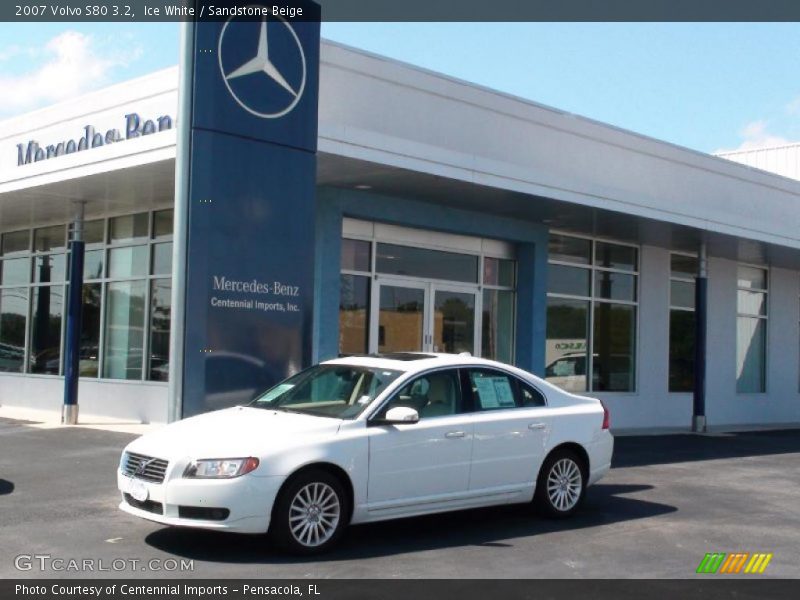 Ice White / Sandstone Beige 2007 Volvo S80 3.2