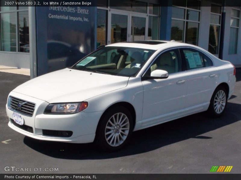 Ice White / Sandstone Beige 2007 Volvo S80 3.2