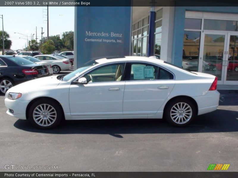 Ice White / Sandstone Beige 2007 Volvo S80 3.2