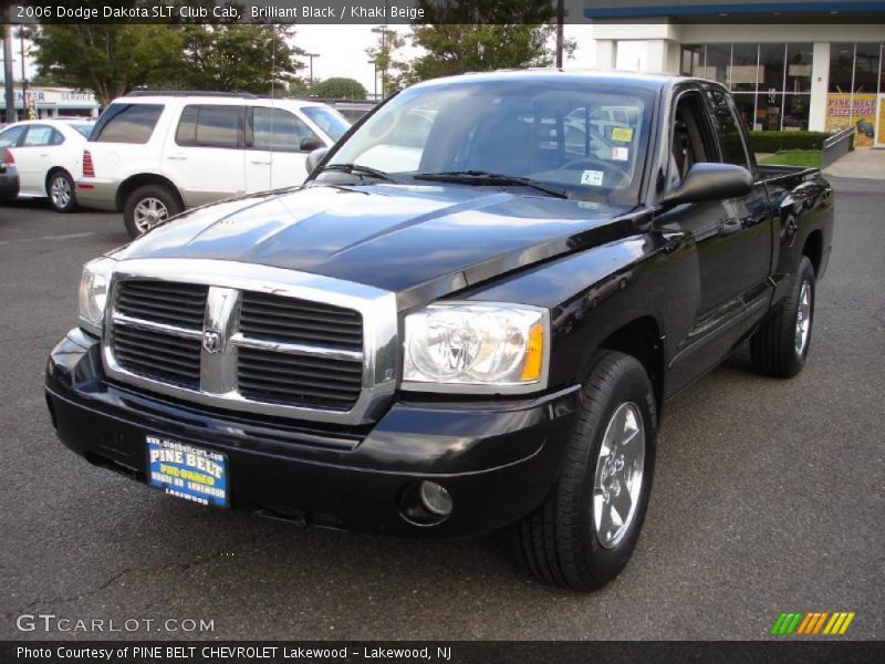 Brilliant Black / Khaki Beige 2006 Dodge Dakota SLT Club Cab