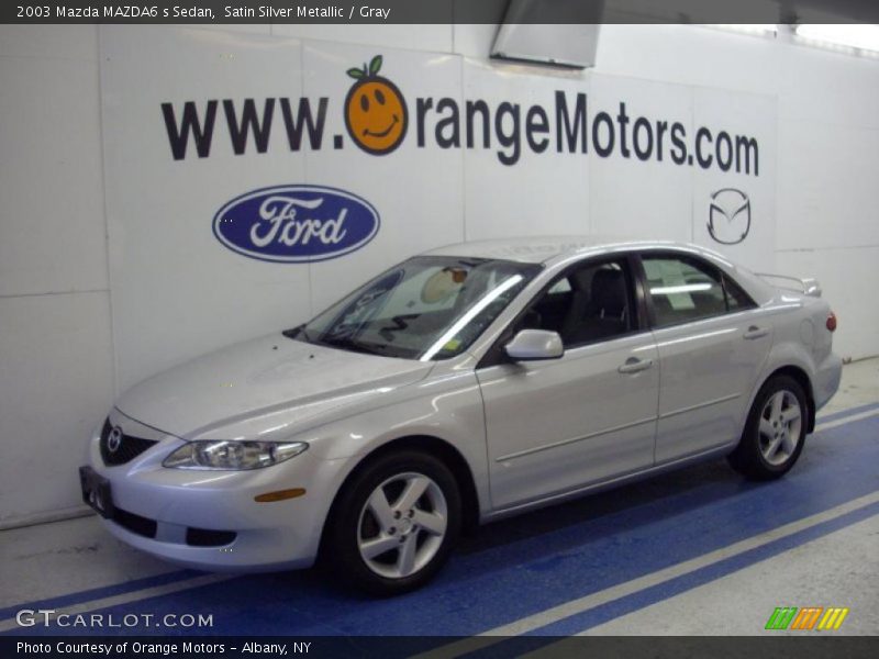 Satin Silver Metallic / Gray 2003 Mazda MAZDA6 s Sedan