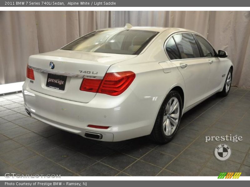 Alpine White / Light Saddle 2011 BMW 7 Series 740Li Sedan