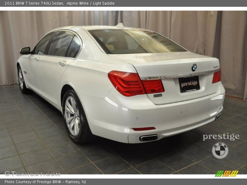 Alpine White / Light Saddle 2011 BMW 7 Series 740Li Sedan