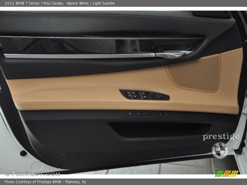 Alpine White / Light Saddle 2011 BMW 7 Series 740Li Sedan
