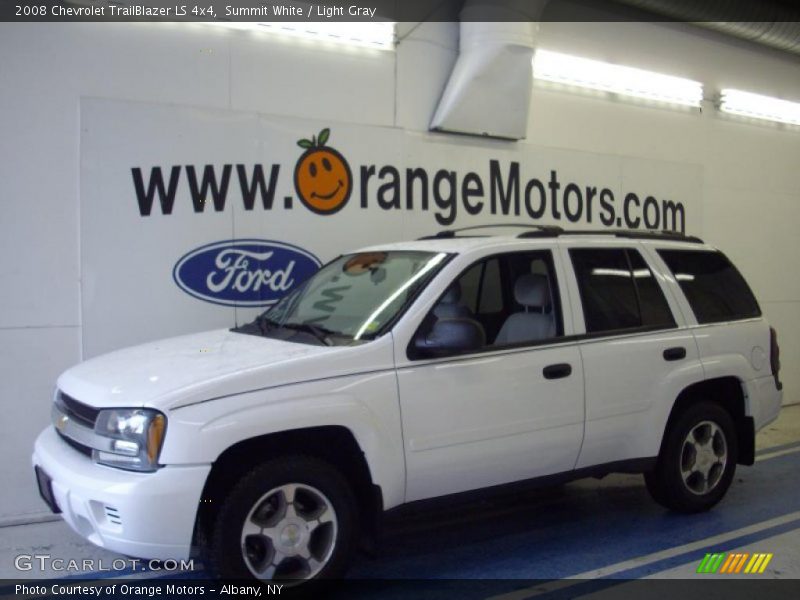 Summit White / Light Gray 2008 Chevrolet TrailBlazer LS 4x4
