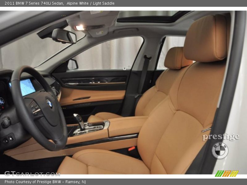 Alpine White / Light Saddle 2011 BMW 7 Series 740Li Sedan