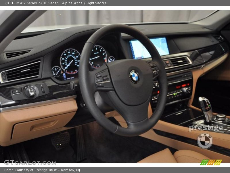 Alpine White / Light Saddle 2011 BMW 7 Series 740Li Sedan