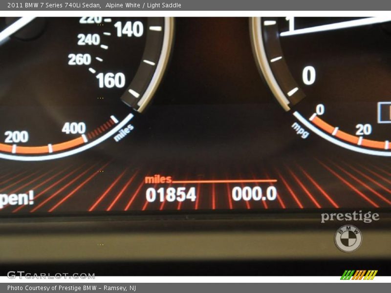 Alpine White / Light Saddle 2011 BMW 7 Series 740Li Sedan