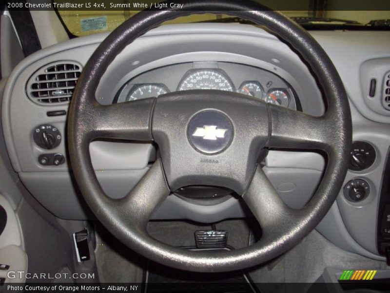 Summit White / Light Gray 2008 Chevrolet TrailBlazer LS 4x4