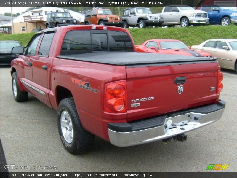 Inferno Red Crystal Pearl / Medium Slate Gray 2007 Dodge Dakota Laramie Quad Cab 4x4