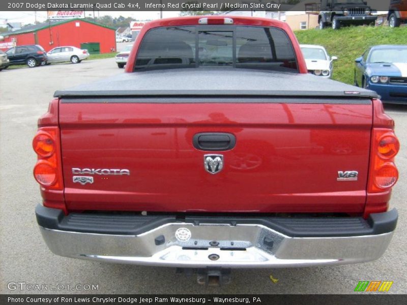 Inferno Red Crystal Pearl / Medium Slate Gray 2007 Dodge Dakota Laramie Quad Cab 4x4