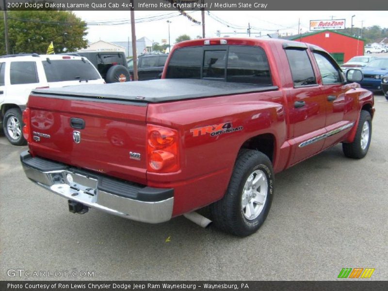 Inferno Red Crystal Pearl / Medium Slate Gray 2007 Dodge Dakota Laramie Quad Cab 4x4