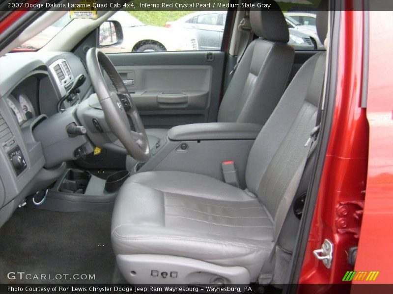 Inferno Red Crystal Pearl / Medium Slate Gray 2007 Dodge Dakota Laramie Quad Cab 4x4
