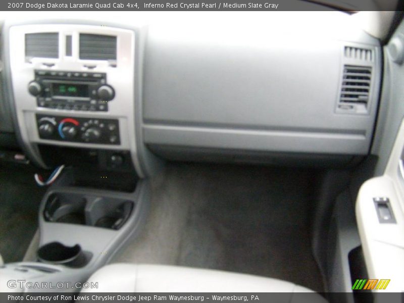 Inferno Red Crystal Pearl / Medium Slate Gray 2007 Dodge Dakota Laramie Quad Cab 4x4