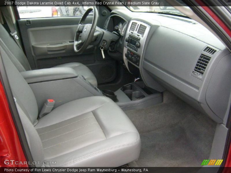 Inferno Red Crystal Pearl / Medium Slate Gray 2007 Dodge Dakota Laramie Quad Cab 4x4