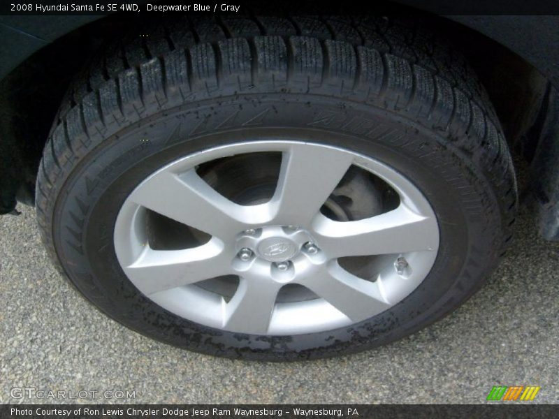 Deepwater Blue / Gray 2008 Hyundai Santa Fe SE 4WD