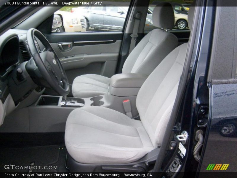 Deepwater Blue / Gray 2008 Hyundai Santa Fe SE 4WD