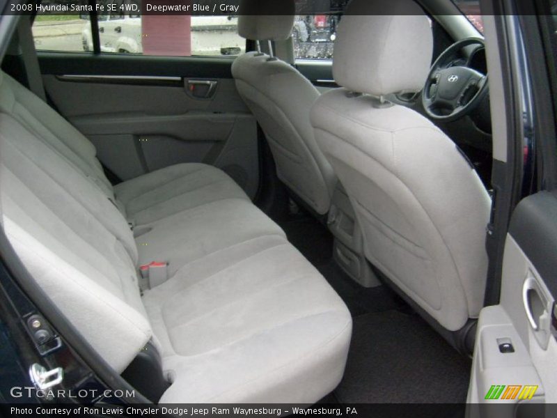Deepwater Blue / Gray 2008 Hyundai Santa Fe SE 4WD