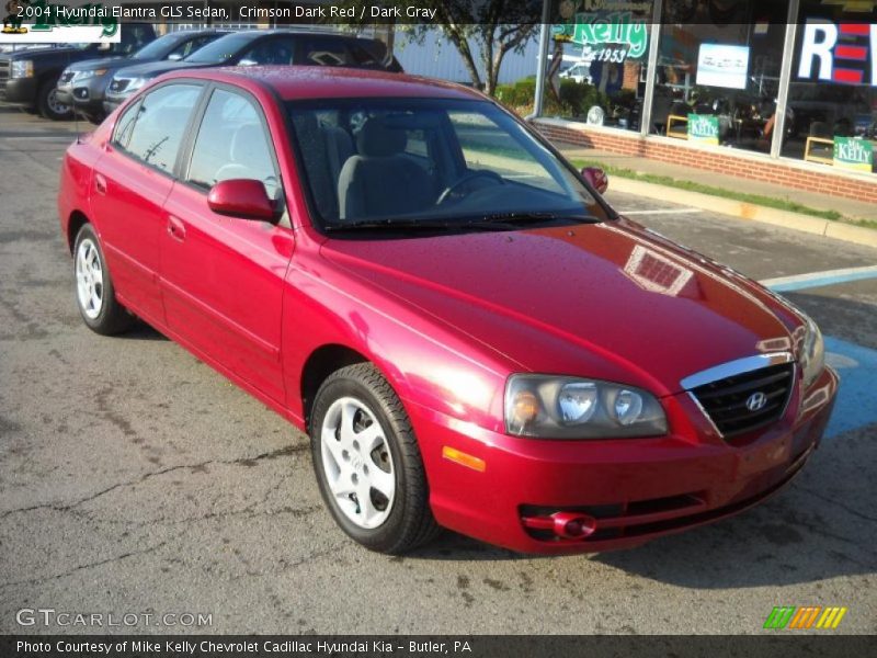 Crimson Dark Red / Dark Gray 2004 Hyundai Elantra GLS Sedan