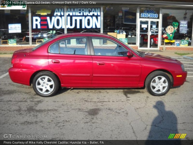 Crimson Dark Red / Dark Gray 2004 Hyundai Elantra GLS Sedan