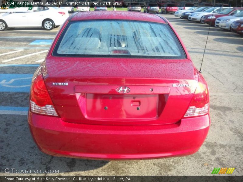 Crimson Dark Red / Dark Gray 2004 Hyundai Elantra GLS Sedan