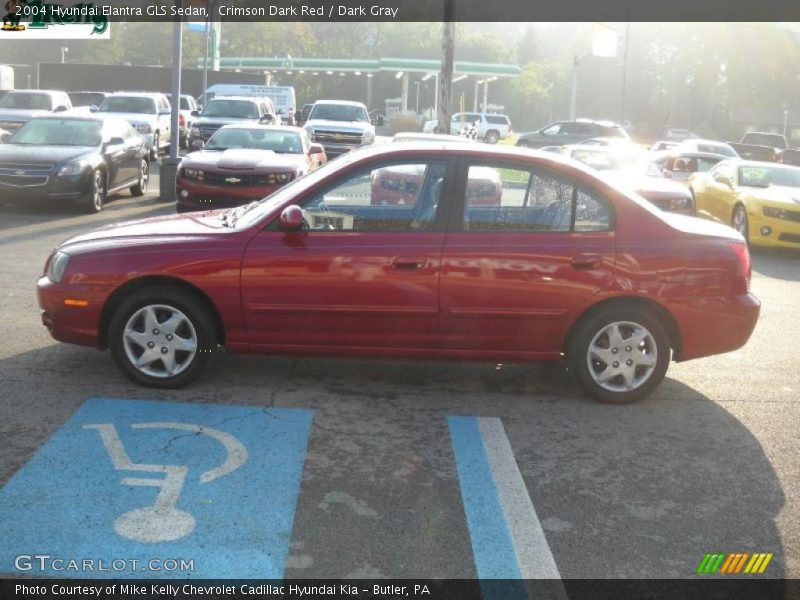 Crimson Dark Red / Dark Gray 2004 Hyundai Elantra GLS Sedan