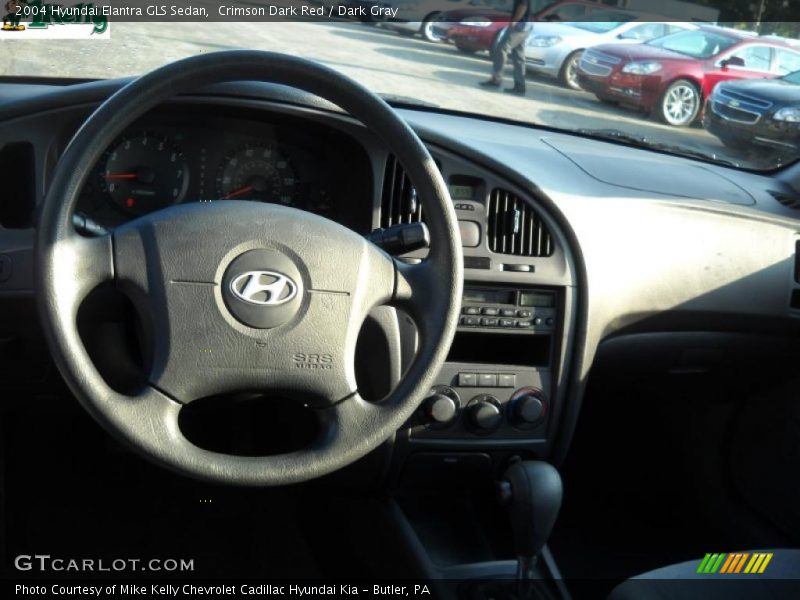 Crimson Dark Red / Dark Gray 2004 Hyundai Elantra GLS Sedan