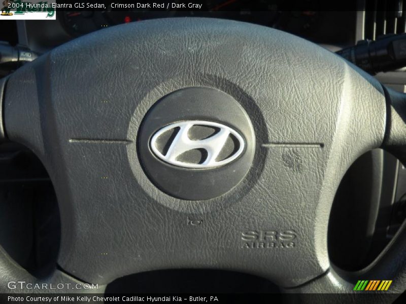 Crimson Dark Red / Dark Gray 2004 Hyundai Elantra GLS Sedan